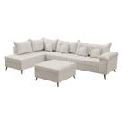 Sofá de Canto Cancun Linho Natural Sofá de Canto Cancun Linho Natural