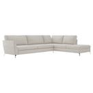 Sofá de Canto Chaise Direito 307 cm Olívia Suede Bege G52 - Gran Belo