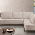 Sofá de Canto com Chaise Londres Branco