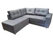 Sofa De Canto Elantra Pequeno Bom Descanso Veludinho Cinza