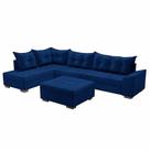 Sofá de Canto Itapema Veludo Azul