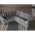 Sofá de canto Madrid Premium 2 metros por 2,45 Suede Velut Cinza Sofa na Web