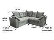 Sofá de Canto Marrom Cappuccino 640 Michele