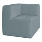 Sofá De Canto Modulado Na Caixa 1 Lugar 77cm Espuma D33 Multimóveis CR45349 Azul