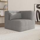 Sofá de Canto Modular de Espuma Easybox CabeCasa MadeiraOriginals Cinza Claro