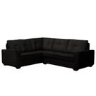 Sofá de Canto Mustang 5 Lugares Preto 204x250cm Megasul