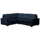 Sofá de Canto Mustang 5 Lugares Veludo Azul 204x250cm Megasul