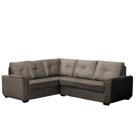 Sofá de Canto Mustang 5 Lugares Veludo Cinza 204x250cm - Megasul