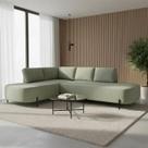 Sofá de Canto Orgânico 4 Lugares 265cm Base de Ferro Chaise Esquerda Luna Sofá de Canto Orgânico 4 Lugares 265cm Base de Ferro Chaise Esquerda Luna