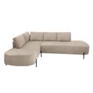 Sofá de Canto Orgânico 4 Lugares 265cm Base de Ferro Chaise Esquerda Luna YesCasa
