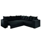 Sofá de Canto Retrátil 5 Lugares Veludo New Qatar Selmer