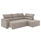 Sofá de Canto Retrátil e Reclinável 4 Lugares Santorini Veludo Luizzi