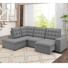 Sofá de Canto Retrátil e Reclinável 5 Lugares 310cm Belluno