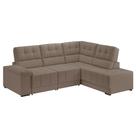 Sofá de Canto Retrátil e Reclinável 5 lugares Veludo Firenze Besthouse Castor