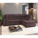 Sofá de Canto Retrátil e Reclinável com Chaise 3 Lugares Takei Viviane Sofá de Canto Retrátil e Reclinável com Chaise 3 Lugares Takei Viviane