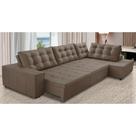 Sofá de Canto Retrátil e Reclinável com Molas 3,00x2,00 Berlim Suede Mirra Decor Sofá de Canto Retrátil e Reclinável com Molas 3,00x2,00 Berlim Suede Mirra Decor