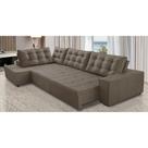 Sofá de Canto Retrátil e Reclinável com Molas 3,00x2,00 LE Jacke Suede Capuccino Madelina Decor Sofá de Canto Retrátil e Reclinável com Molas 3,00x2,00 LE Jacke Suede Capuccino Madelina Decor