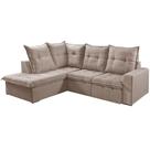 Sofá de Canto Retrátil e Reclinável Idealle Colatina com Chaise - Bege