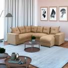 Sofá de Canto Varias Cores Confortável Almofadas Soltas
