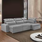 Sofá de CantoReclinável 4 Lugares com Chaise 311x192cm Pés em Madeira Maciça Luxemburgo