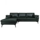 Sofá De Couro Asti 3 Lugares Com Chaise Esquerda Green Bicolor - Mempra Design Sofá De Couro Asti 3 Lugares Com Chaise Esquerda Green Bicolor - Mempra Design