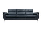 Sofá de Couro Hannover 3 lugares Blue Bicolor 2,78 m - Mempra