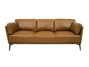 Sofá de Couro Lexus 3 Lugares Brown - Mempra