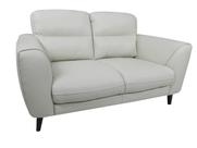 Sofá de Couro Vitória 2 Lugares Off White Sofá de Couro Vitória 2 Lugares Off White