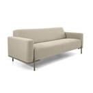 Sofá de Linho 3 Lugares Herval Urban, Café com Leite, 208 cm