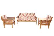 Sofá de Madeira Maciça 3 lugares e 2 Poltronas Sofá de Madeira Maciça 3 lugares e 2 Poltronas