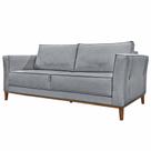 Sofá Decorativo 2 Lugares 170cm Pés em Madeira Tarantino Linho Cinza G63 - Gran Belo