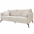 Sofá Decorativo 2 Lugares 180cm Pés em Aço Stagno Linho Pérola G63 - Gran Belo Sofá Decorativo 2 Lugares 180cm Pés em Aço Stagno Linho Pérola G63 - Gran Belo