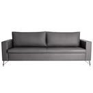 Sofá Decorativo 2 Lugares 210 CM Denmark Veludo Cinza Com Pés Preto G62 - Gran Belo