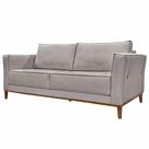Sofá Decorativo 3 Lugares 210cm Pés em Madeira Tarantino Linho Areia Rústica G63 - Gran Belo Sofá Decorativo 3 Lugares 210cm Pés em Madeira Tarantino Linho Areia Rústica G63 - Gran Belo
