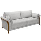Sofá Decorativo 3 Lugares 222cm Market Veludo Cinza G45 - Gran Belo