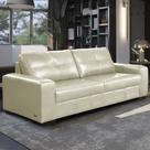Sofá Decorativo 3 Lugares Turim 200cm Couro Tiza G58 - Gran Belo