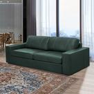 Sofá Decorativo Agatha 2 Lugares Sala de estar 205cm Pés em Madeira material sintético Musgo G88 - Gran Belo