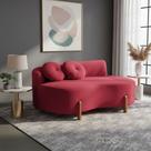 Sofá Decorativo Curvo Orgânico Living Veludo - Montanaris Decor