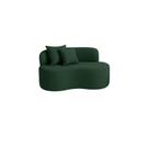 Sofá Decorativo Curvo Orgânico Nature Gaia Suede Verde - Montanaris Decor