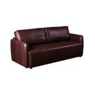 Sofá Decorativo de Couro Fixo 4 Lugares 2,40cm Romeno Caramelo - Mozzelar