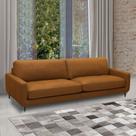 Sofá Decorativo Isaac 4 Lugares Sala de estar 270cm Pés em Aço Couro Caramelo G88 - Gran Belo Sofá Decorativo Isaac 4 Lugares Sala de estar 270cm Pés em Aço Couro Caramelo G88 - Gran Belo