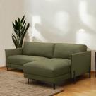Sofá Decorativo Karine 3 Lugares Sala de estar 230cm com Chaise Pés em Aço Couro Fendi G88 - Gran Belo Sofá Decorativo Karine 3 Lugares Sala de estar 230cm com Chaise Pés em Aço Couro Fendi G88 - Gran Belo