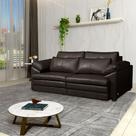 Sofá Decorativo Piece Bipartido Retrátil Sala de Estar 175cm Couro Marrom G58 - Gran Belo Sofá Decorativo Piece Bipartido Retrátil Sala de Estar 175cm Couro Marrom G58 - Gran Belo