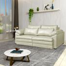 Sofá Decorativo Piece Bipartido Retrátil Sala de Estar 250cm Couro Tiza G58 - Gran Belo