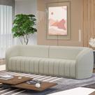 Sofá Decorativo Sala de Estar 292cm Adam 4 Lugares Boucle Off White G45 - Gran Belo