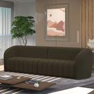 Sofá Decorativo Sala de Estar 292cm Adam 4 Lugares Veludo Marrom G45 - Gran Belo