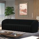 Sofá Decorativo Sala de Estar 292cm Adam 4 Lugares Veludo Preto G45 - Gran Belo Sofá Decorativo Sala de Estar 292cm Adam 4 Lugares Veludo Preto G45 - Gran Belo