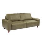 Sofá Decorativo Sala de Estar Asgand 2 Lugares 160cm Couro Fendi - Mozzelar Sofá Decorativo Sala de Estar Asgand 2 Lugares 160cm Couro Fendi - Mozzelar