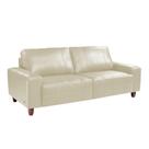 Sofá Decorativo Sala de Estar Asgand 3 Lugares 200cm Couro Tiza - Mozzelar