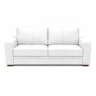 Sofá Decorativo Sala de Estar Champions 3 Lugares 200cm Couro Branco - Mozzelar